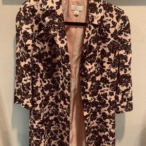 Ann Taylor LOFT Pink floral jacket